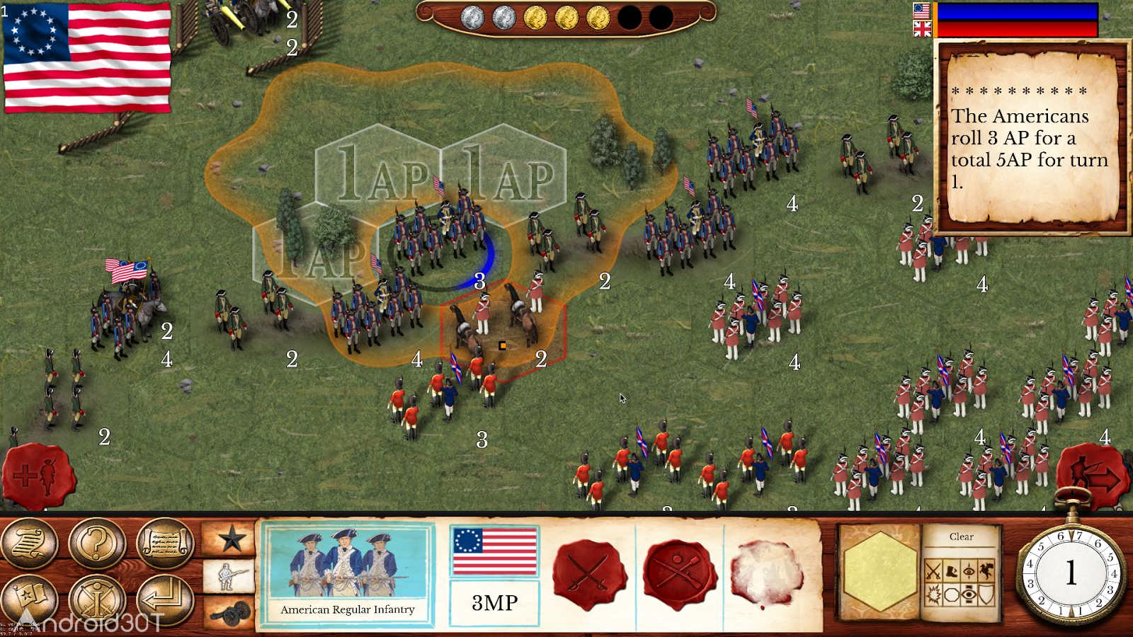 دانلود Hold the Line: The American Revolution 1.0 – بازی استراتژیکی انقلاب آمریکا اندروید