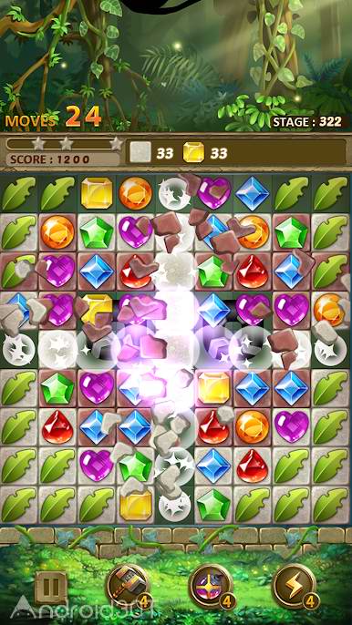 دانلود Jewels Jungle : Match 3 Puzzle 1.3.2 – بازی فکری جواهرات رنگارنگ اندروید