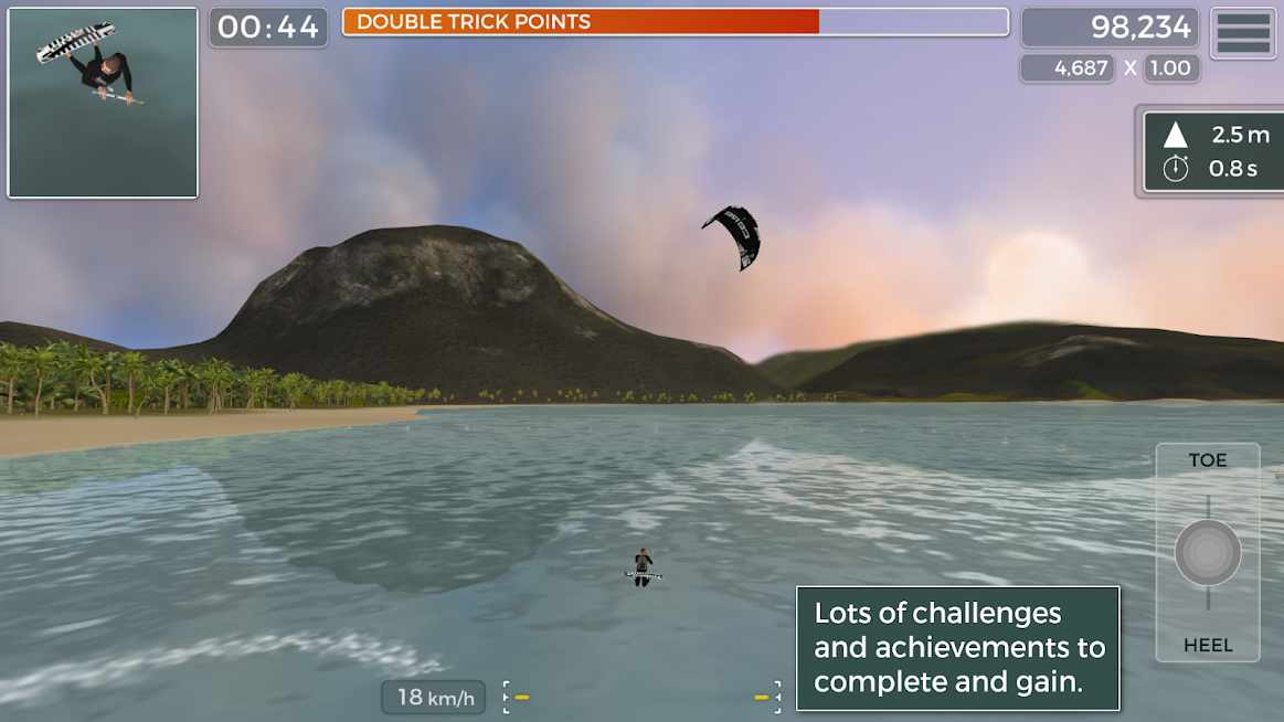 دانلود Kiteboard Hero 1.31 – بازی ورزش موج سواری اندروید