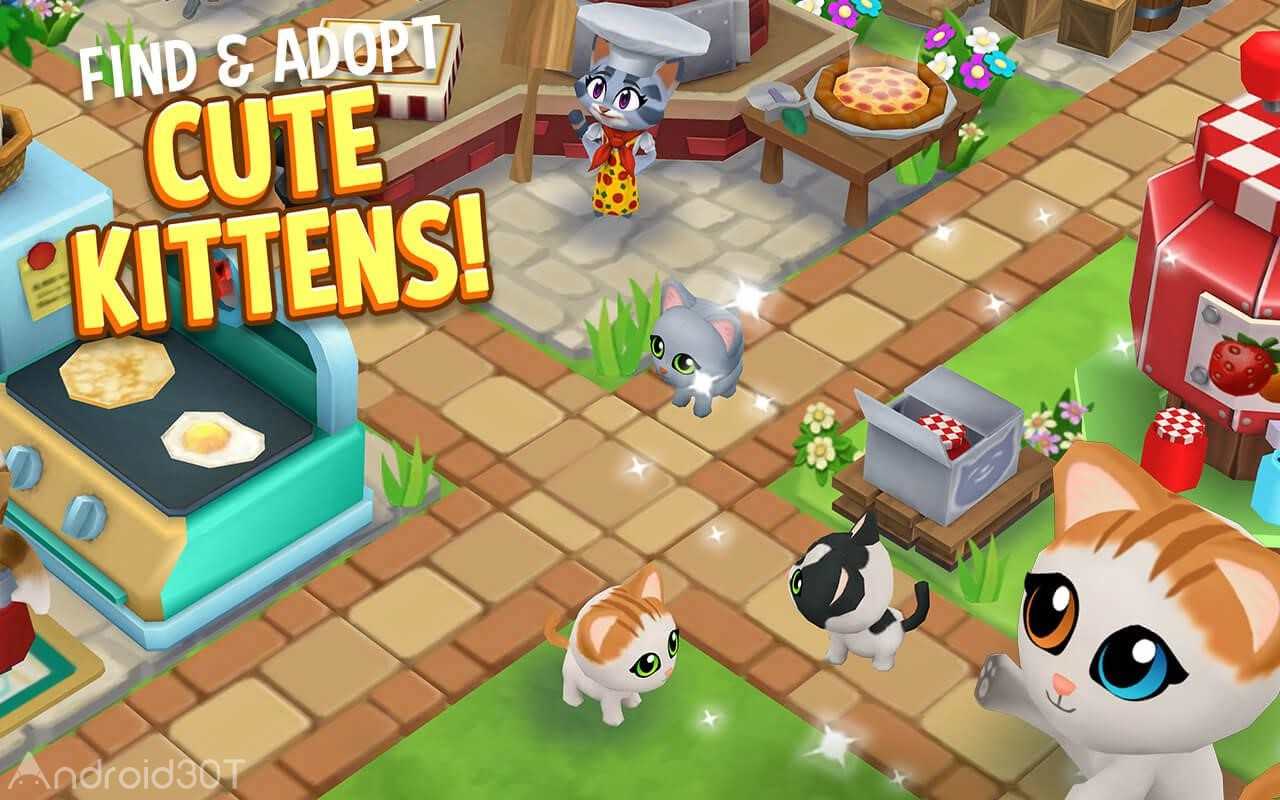 دانلود Kitty City: Kitty Cat Farm Simulation Game 17.000 – بازی مزرعه داری اندروید