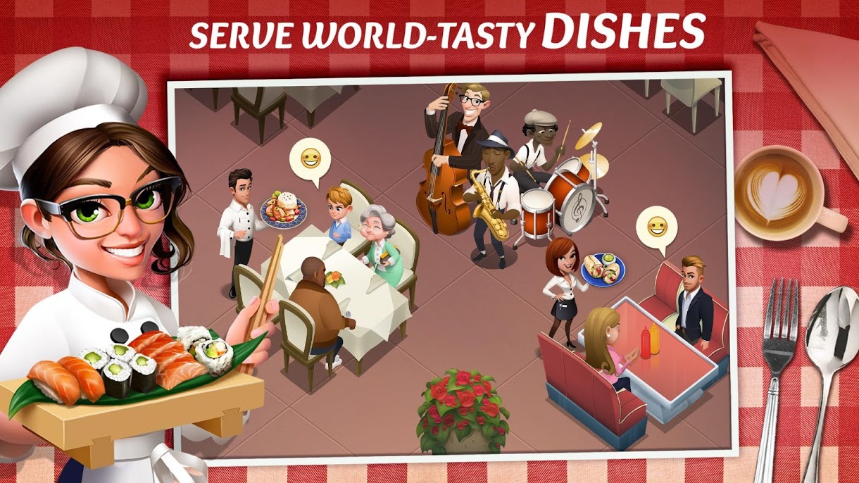 دانلود 1.17.33 Tasty Town – بازی سرگرم کننده شهر مزه ها اندروید