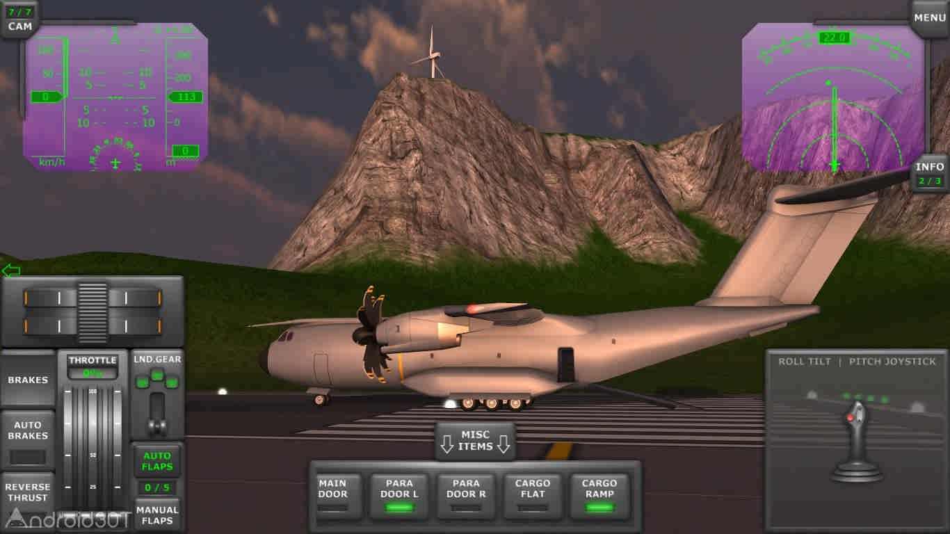 دانلود Turboprop Flight Simulator 3D v1.19b – بازی شبیه ساز هواپیما اندروید