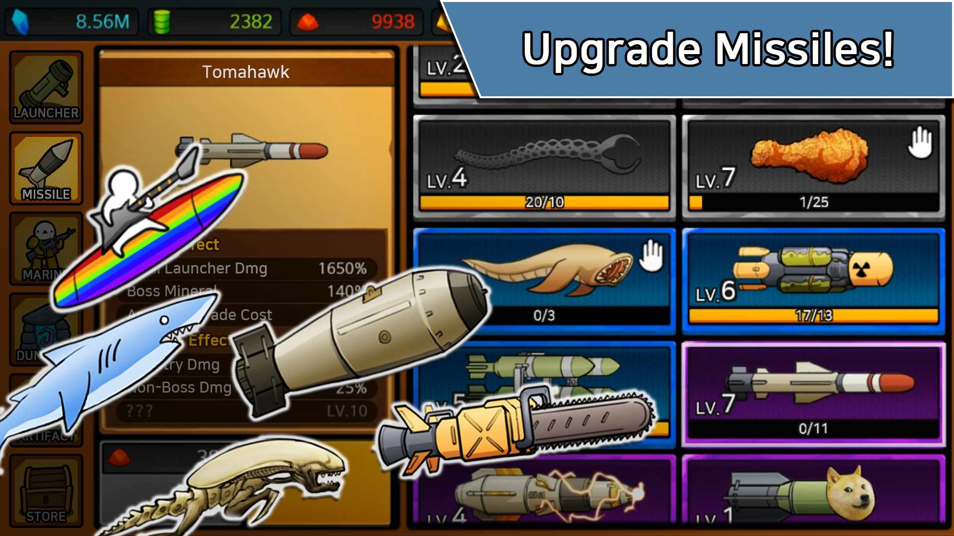 دانلود Missile Dude RPG: Tap Tap Missile v76 – بازی دوست موشکی اندروید