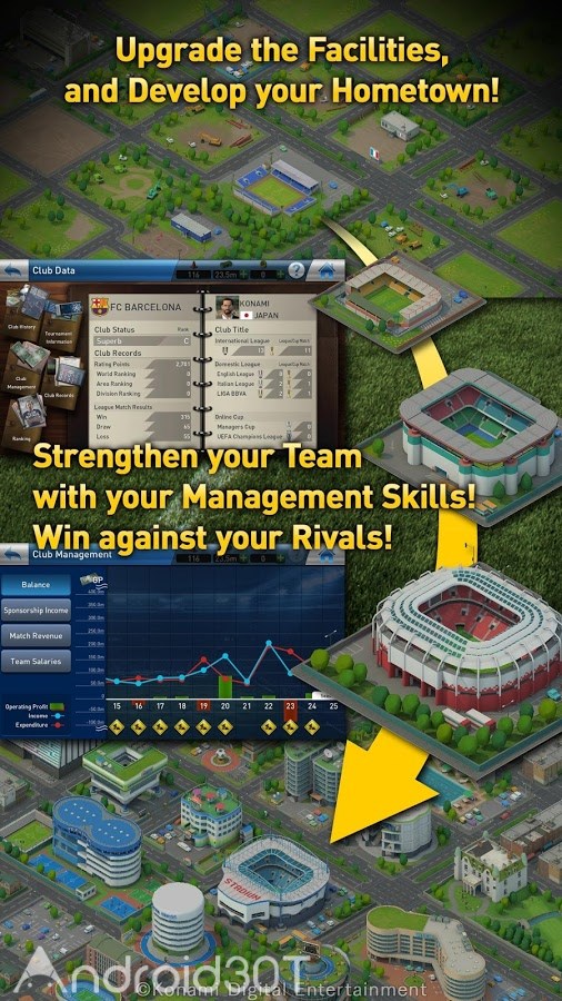 دانلود PES Club Manager 4.5.1 – بازی آنلاین سرمربی فوتبال اندروید