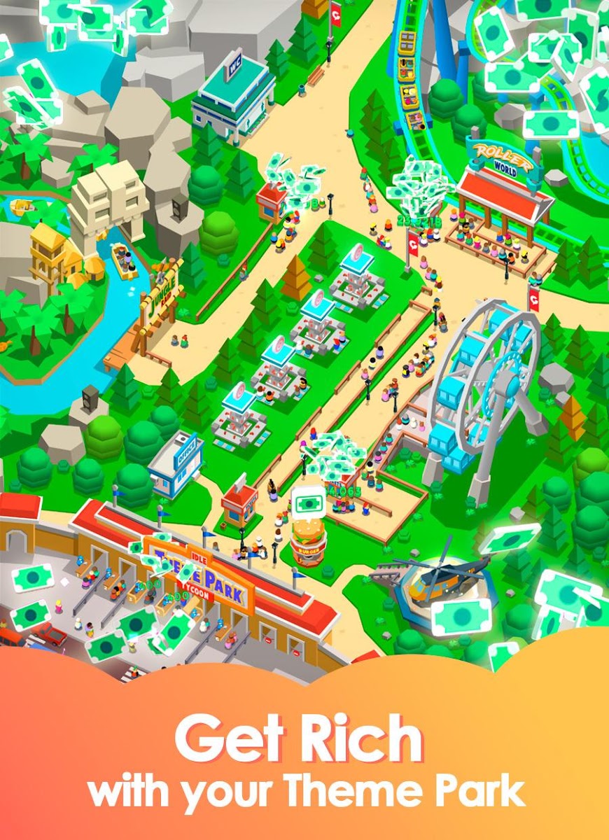 دانلود Idle Theme Park Tycoon – Recreation Game 2.6.9.1 – بازی جالب مدیریت شهر بازی اندروید