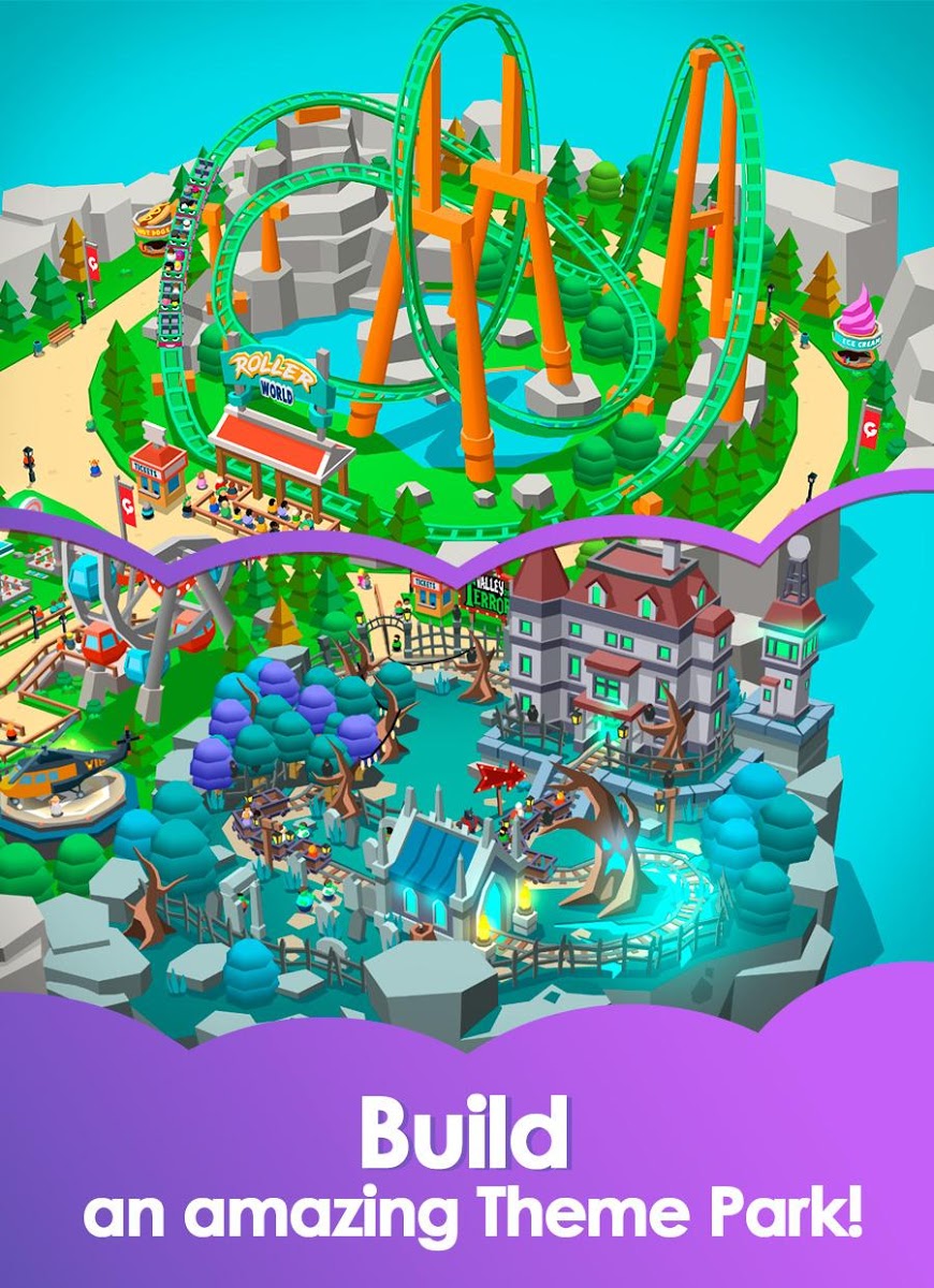 دانلود Idle Theme Park Tycoon – Recreation Game 2.6.0 – بازی جالب مدیریت شهر بازی اندروید