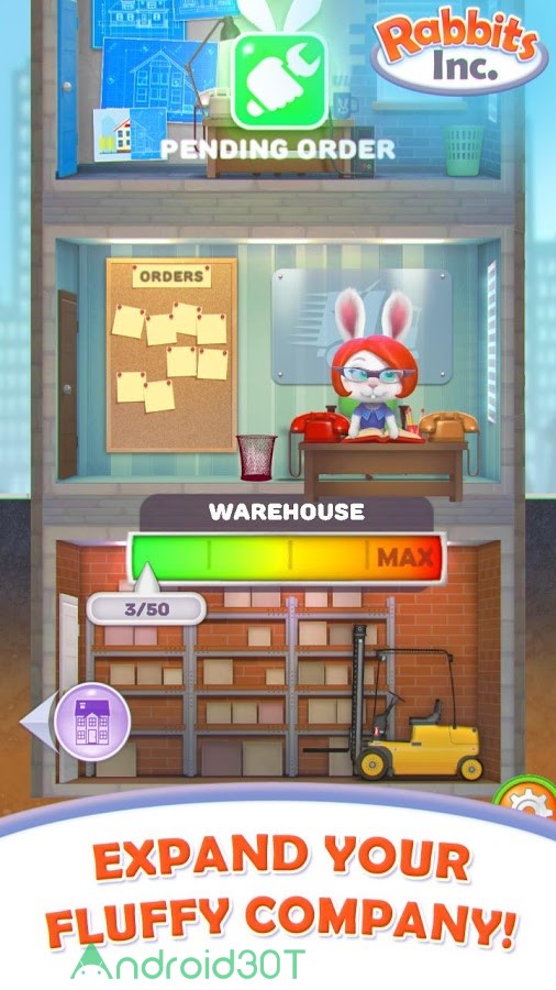 دانلود 1.08 Rabbits Inc – بازی شبیه ساز شرکت تجاری خرگوش اندروید