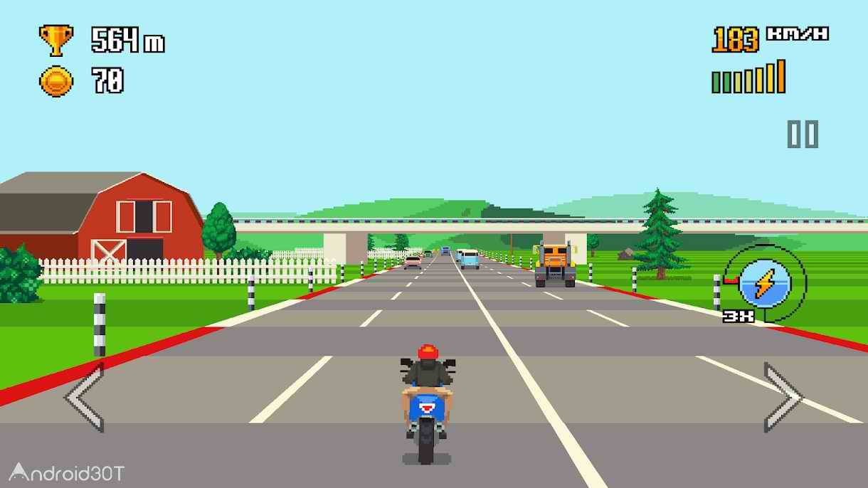 دانلود Retro Highway 1.1.11 – بازی نوستالوژیک موتور سواری برای اندروید