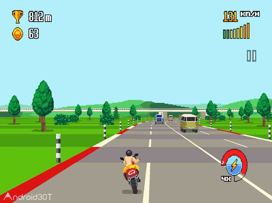 دانلود Retro Highway 1.1.0 – بازی نوستالوژیک موتور سواری برای اندروید