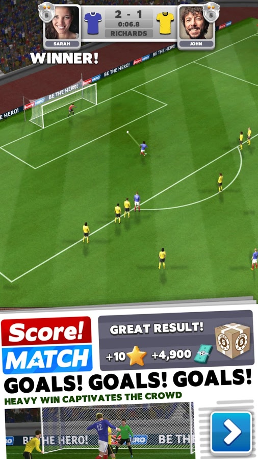 دانلود Score! Match 2.41 – بازی فوتبالی آنلاین برای اندروید