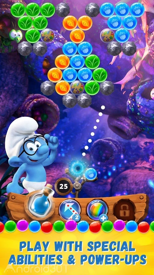 دانلود Smurfs Bubble Story 3.06.010002 – بازی حباب های رنگی اسمورف ها اندروید