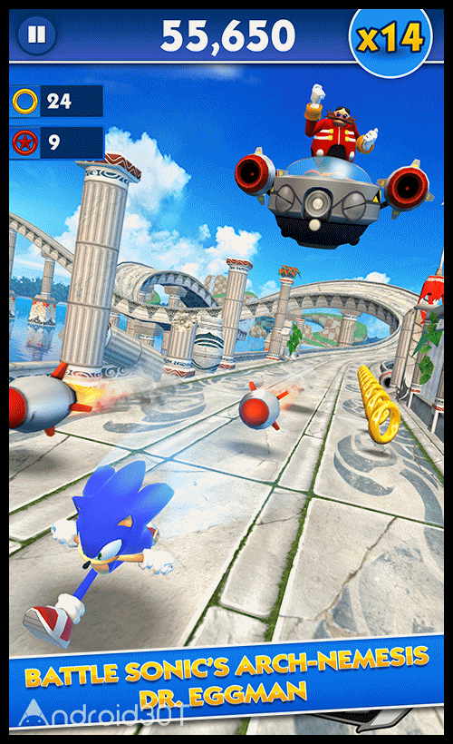 دانلود بازی سونیک Sonic Dash Go 13.11.25.12.07.21 برای اندروید