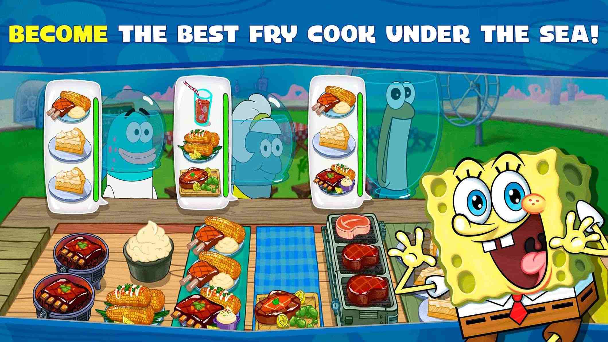 دانلود SpongeBob: Krusty Cook-Off 5.2.0 – بازی تفننی آشپزی با باب اسفنجی اندروید