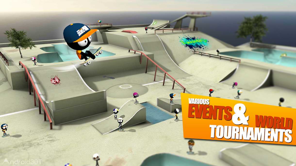 دانلود Stickman Skate Battle 2.3.4 – بازی ورزشی اسکیت سواری برای اندروید