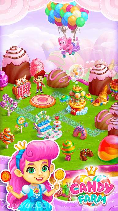 دانلود 1.22 Sweet Candy Farm with magic Bubbles – بازی سرگرم کننده اندروید