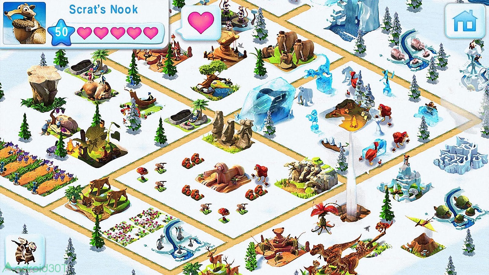 دانلود Ice Age Village 3.6.0f – بازی عصر یخبندان اندروید