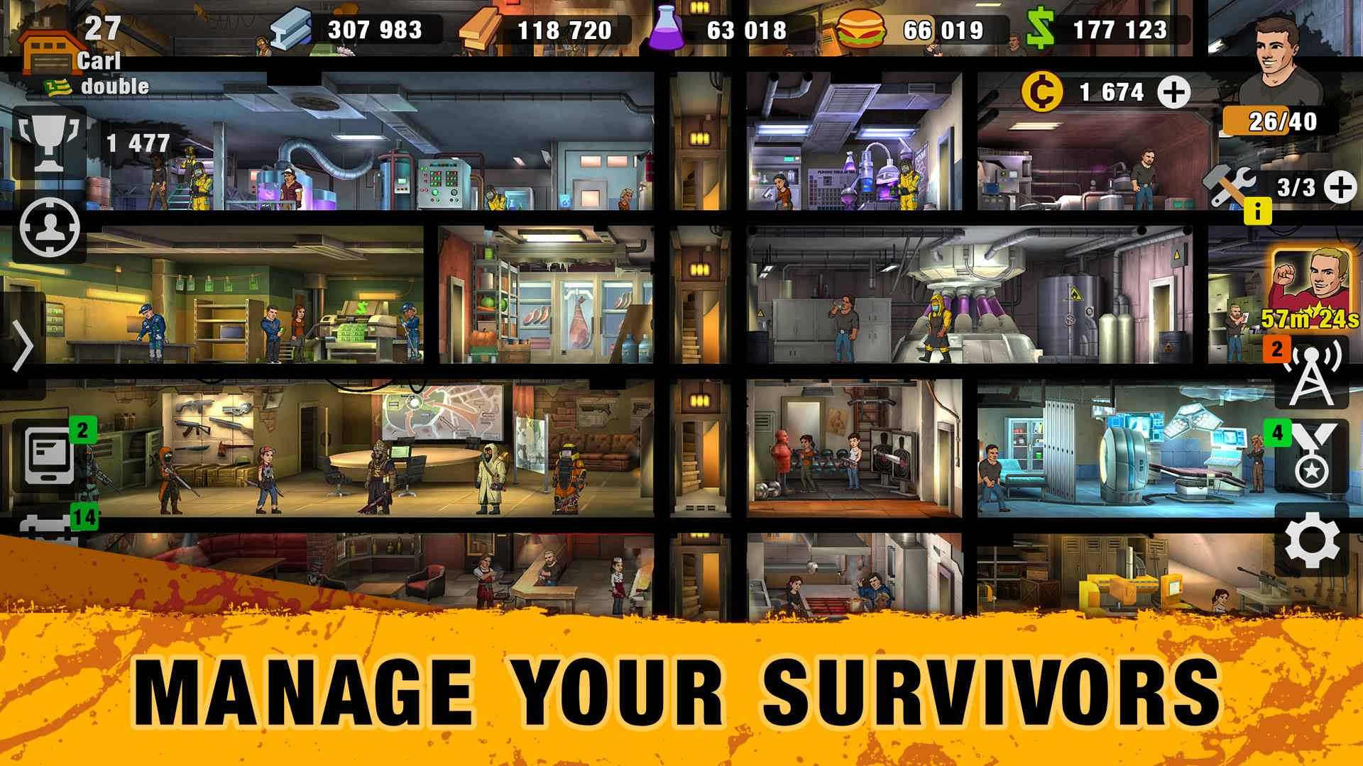 دانلود Zero City: Zombie Shelter Survival 1.34.0 – بازی شبیه سازی شهر زیرزمینی اندروید