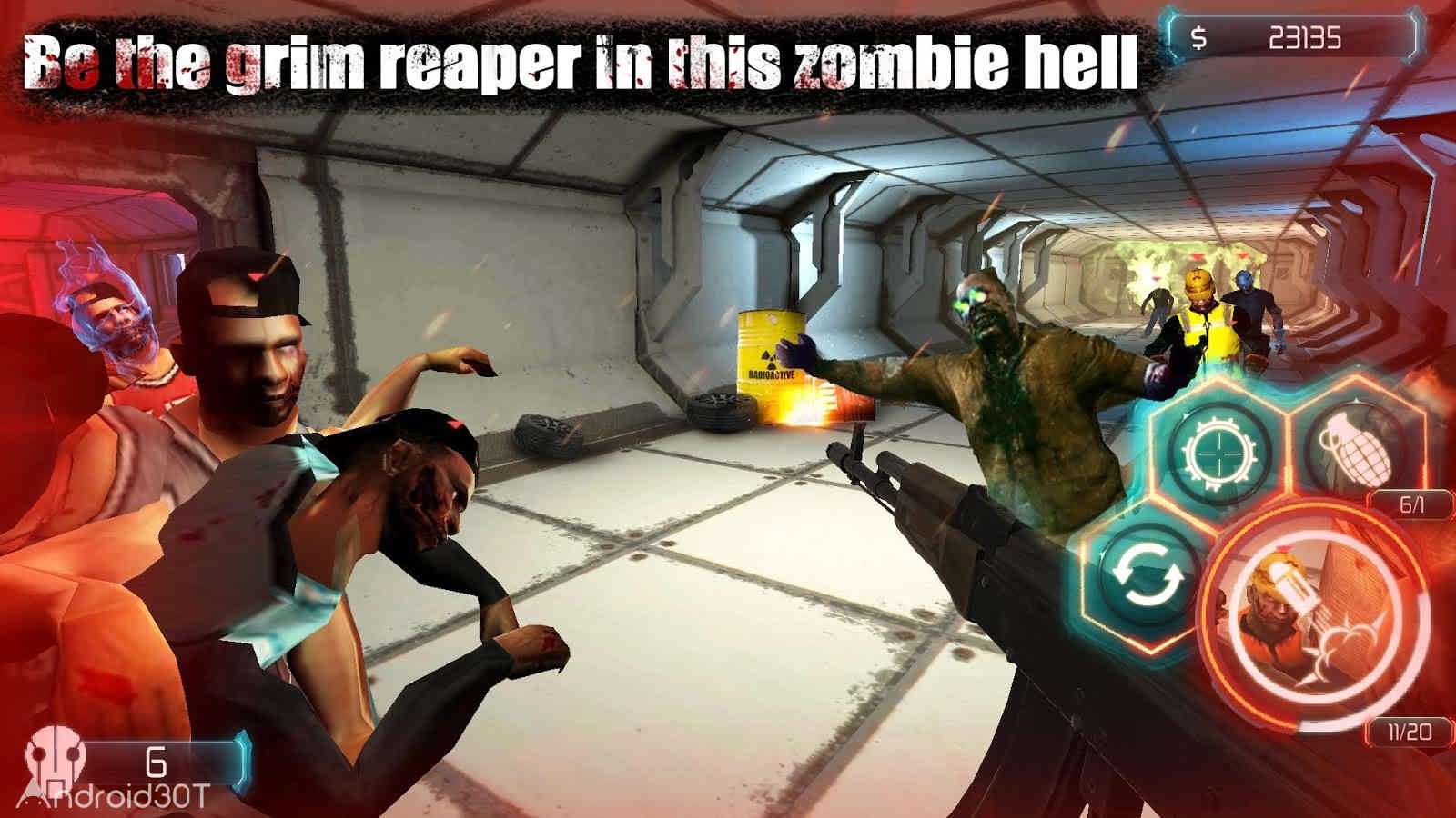 دانلود Zombie Invasion：Dead City HD 1.7 – بازی اکشن تهاجم زامبی اندروید