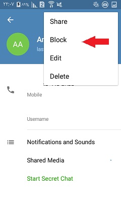 آموزش کامل بلاک کردن مخاطبین در تلگرام + تصاویر