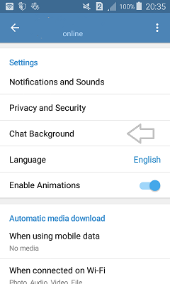 آموزش کامل تغییر پس زمینه چت در تلگرام + تصاویر