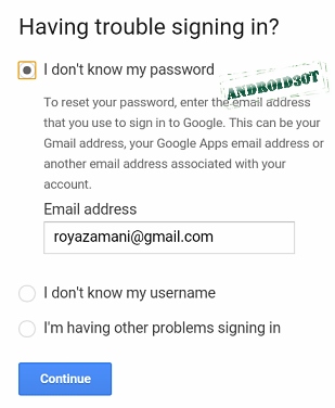 آموزش کامل بازیابی رمز عبور جیمیل در اندروید + تصاویر
