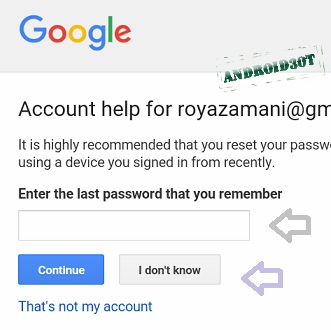 آموزش کامل بازیابی رمز عبور جیمیل در اندروید + تصاویر