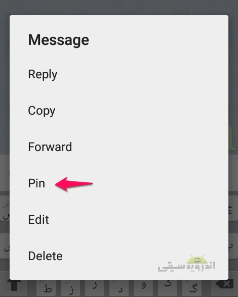 آموزش درج پیام های مهم در بالای گروه در تلگرام (پین کردن پیام)